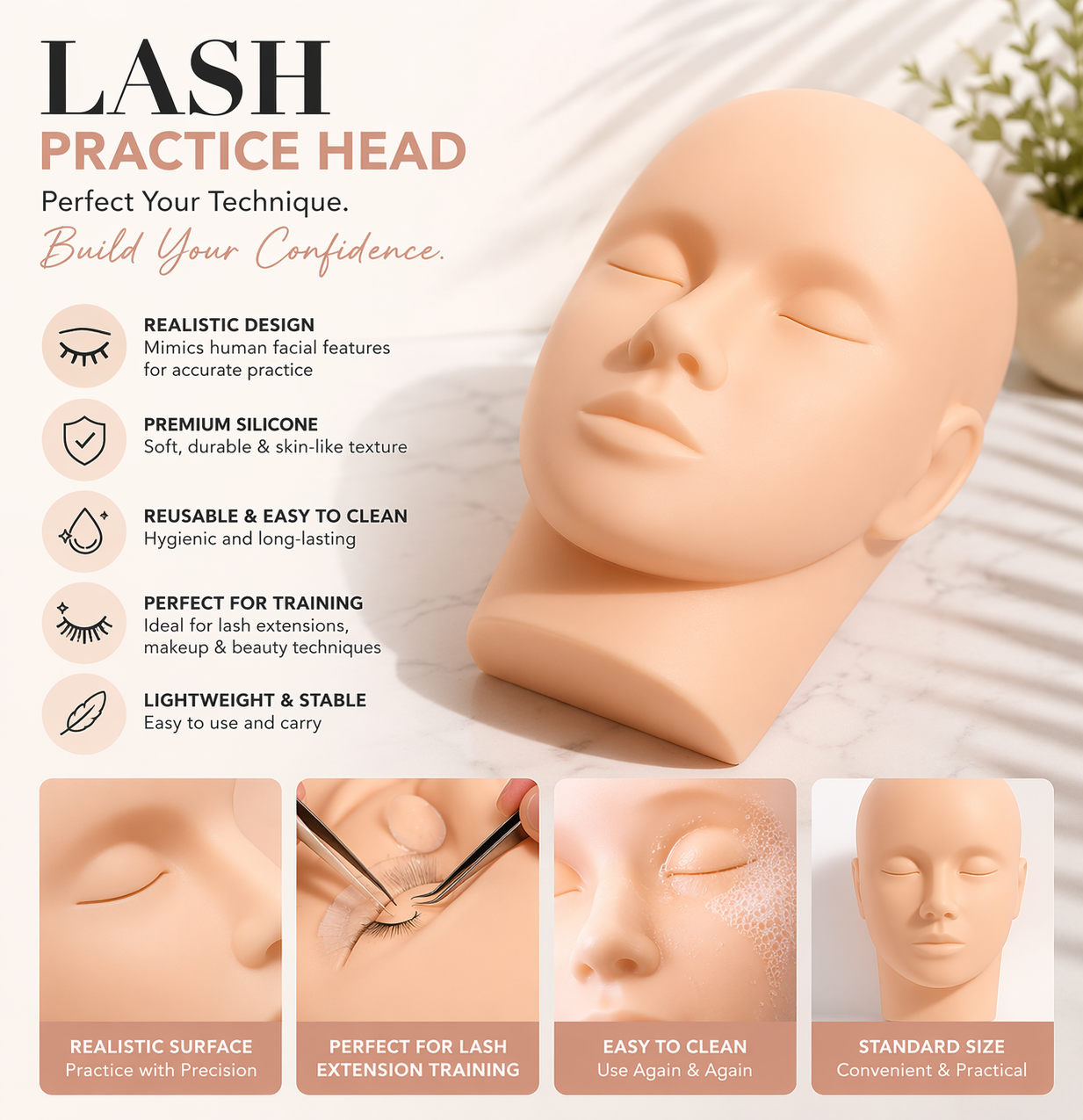 Lash Practice Head